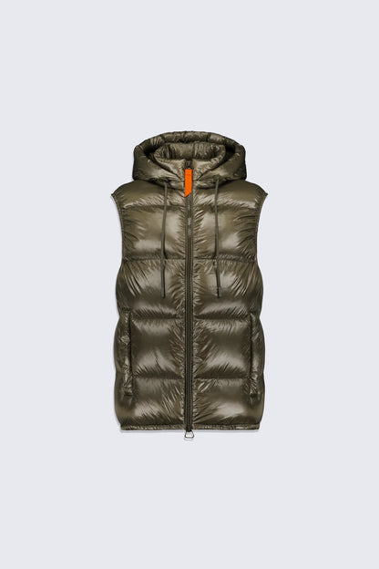Doudoune mixte sans manches à capuche Cesar