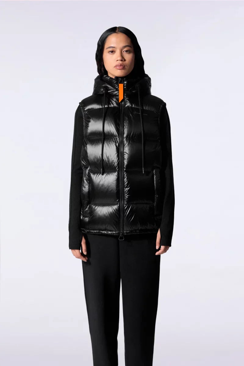 Doudoune mixte sans manches à capuche Cesar