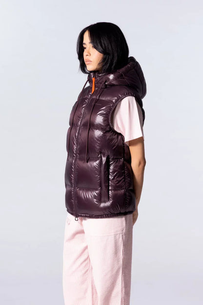 Doudoune mixte sans manches à capuche Cesar