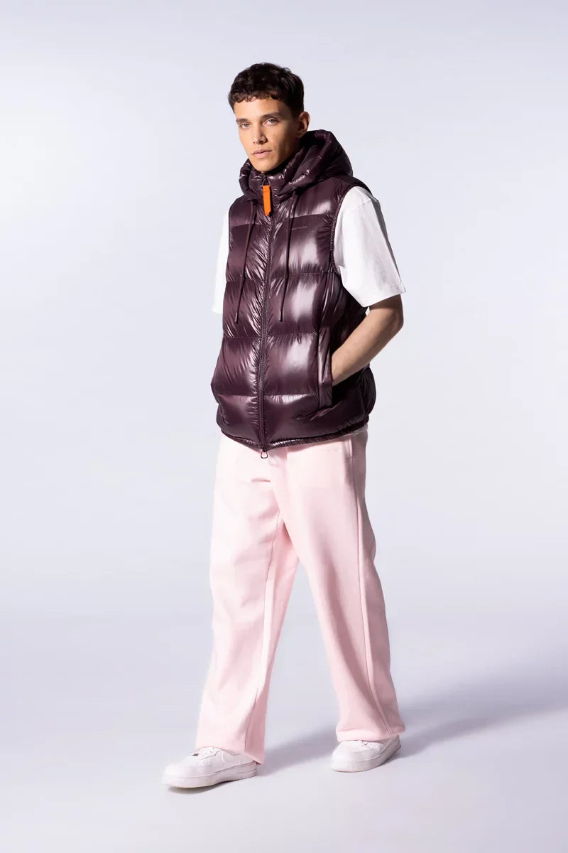 Doudoune mixte sans manches à capuche Cesar