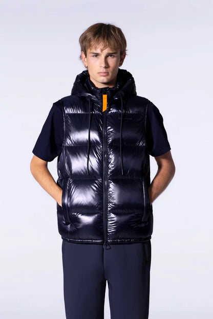 Doudoune mixte sans manches à capuche Cesar