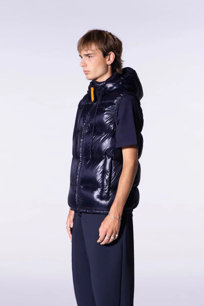 Doudoune mixte sans manches à capuche Cesar