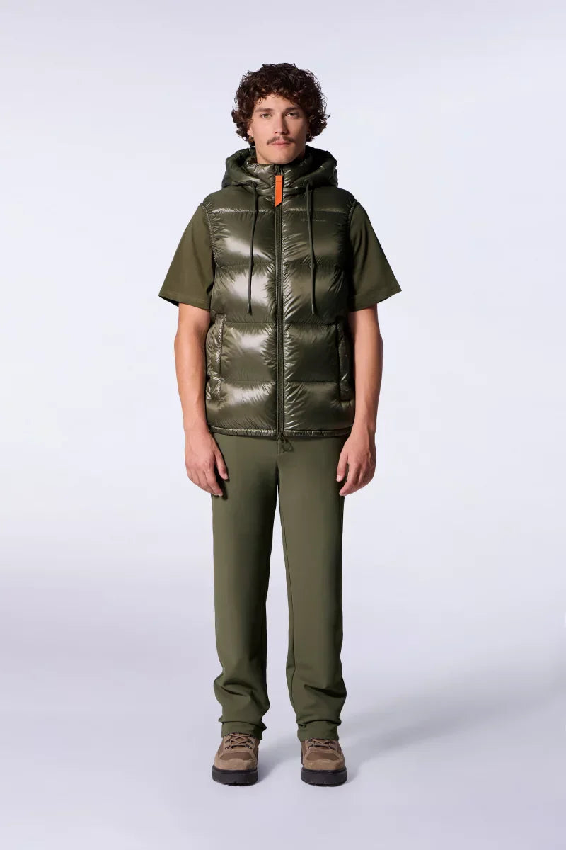 Doudoune mixte sans manches à capuche Cesar