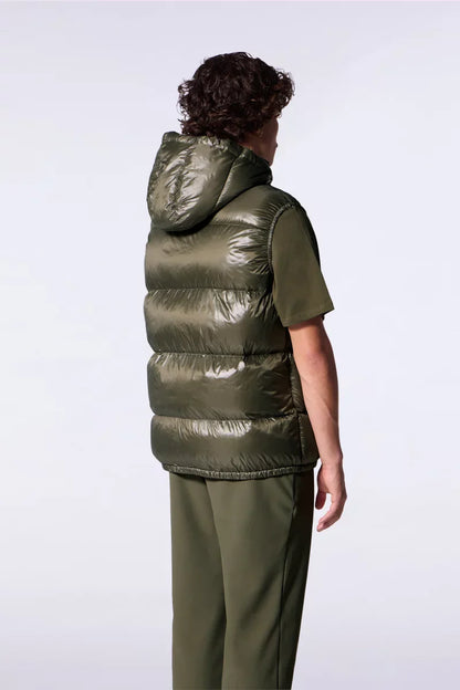 Doudoune mixte sans manches à capuche Cesar